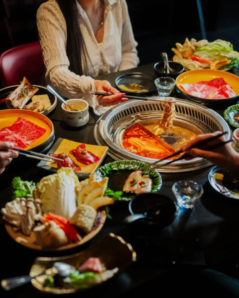 Mikiya Wagyu Shabu House shabu table
